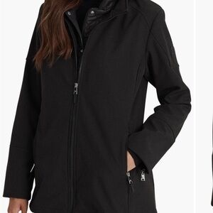 Ralph Lauren Black Ski Jacket Water-Resistant Softshell
